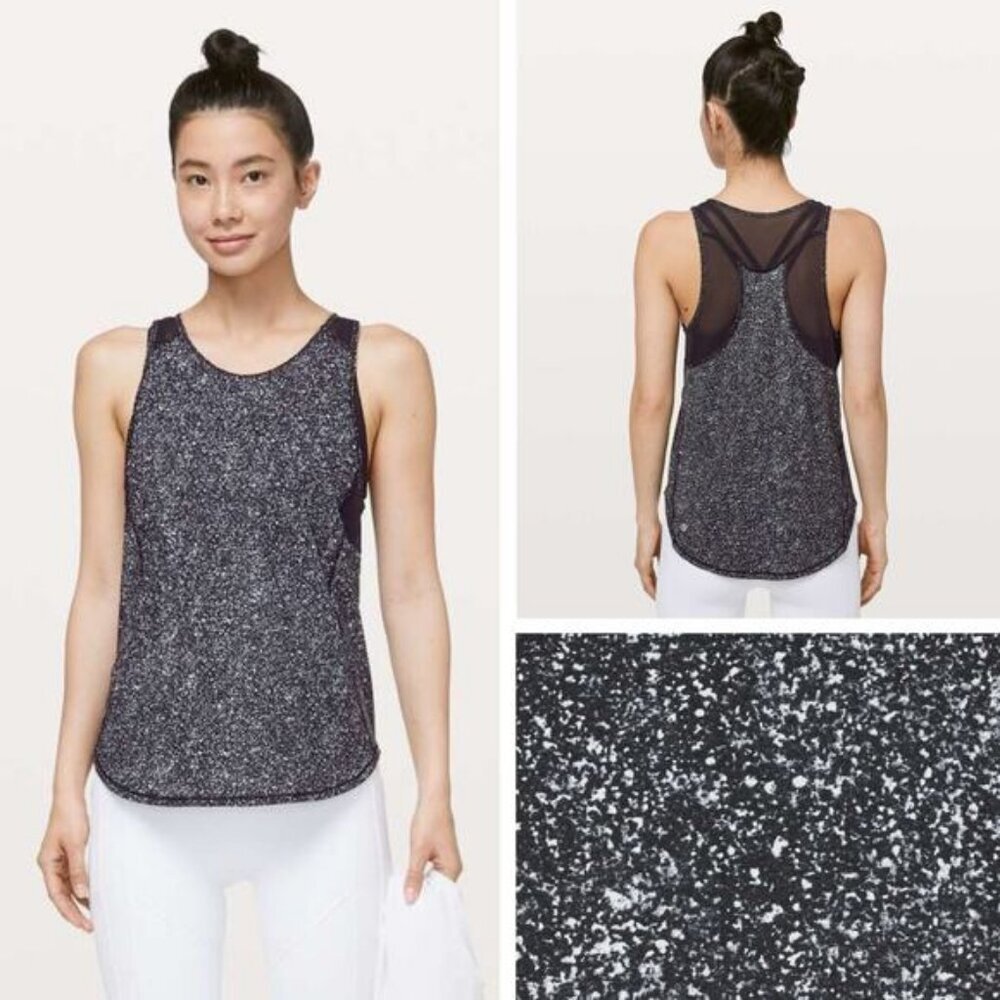 LULULEMON Sculpt Tank II Size 6 Diffuse Starlight Black